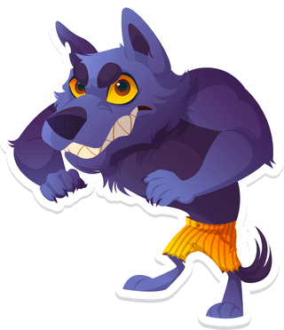 werewolveshalloween-stickers-with-monsters-bats-candies-324379