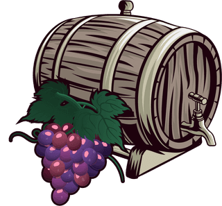 winebarrel-menu-design-elements-retro-barrel-grape-wine-sketch-99768