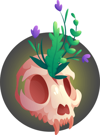 witchstuff-magic-items-hat-bird-animal-skulls-love-death-potion-bottle-quill-pen-with-inks-green-58495