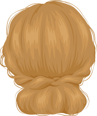 womenhairstyle-back-view-icons-collection-54415