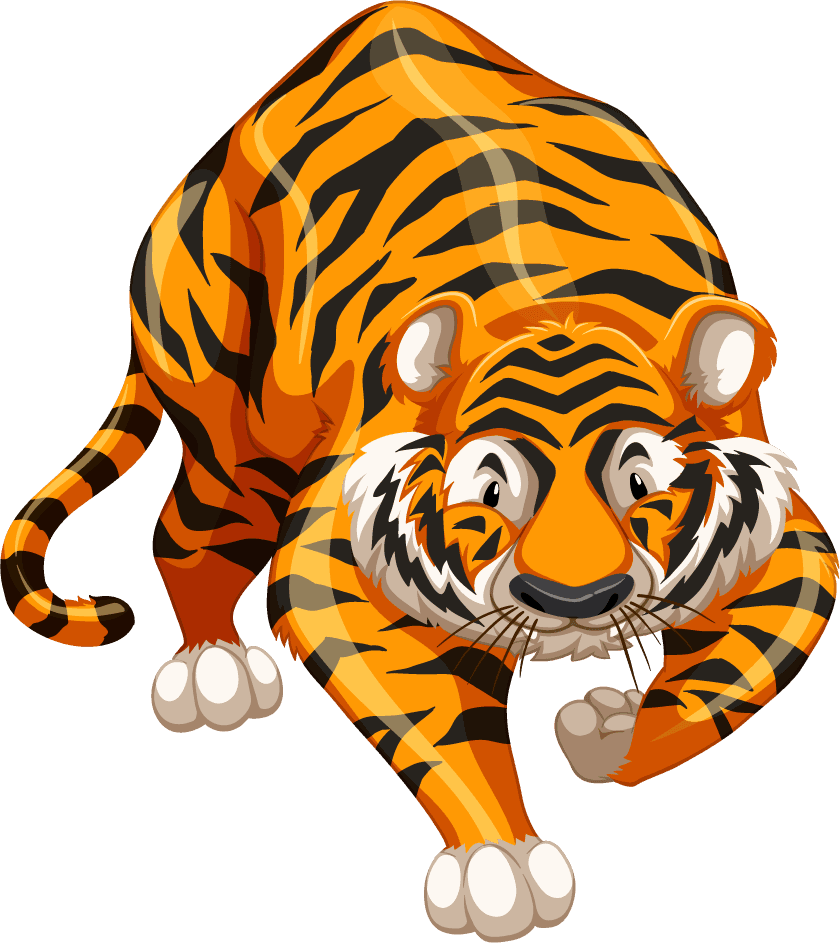 tiger cub cute funny cute baby tiger character with different emotions