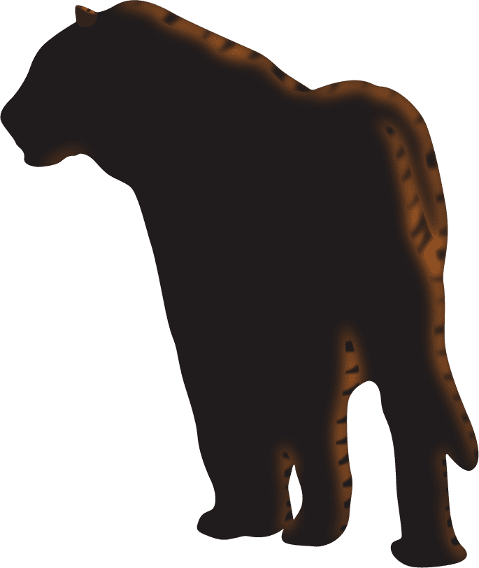 tiger silhouette vectors for your nature and animal projects