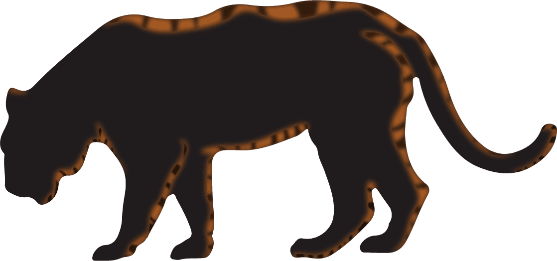 tiger silhouette vectors for your nature and animal projects