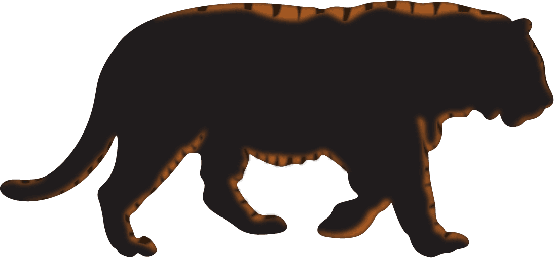 tiger silhouette vectors for your nature and animal projects