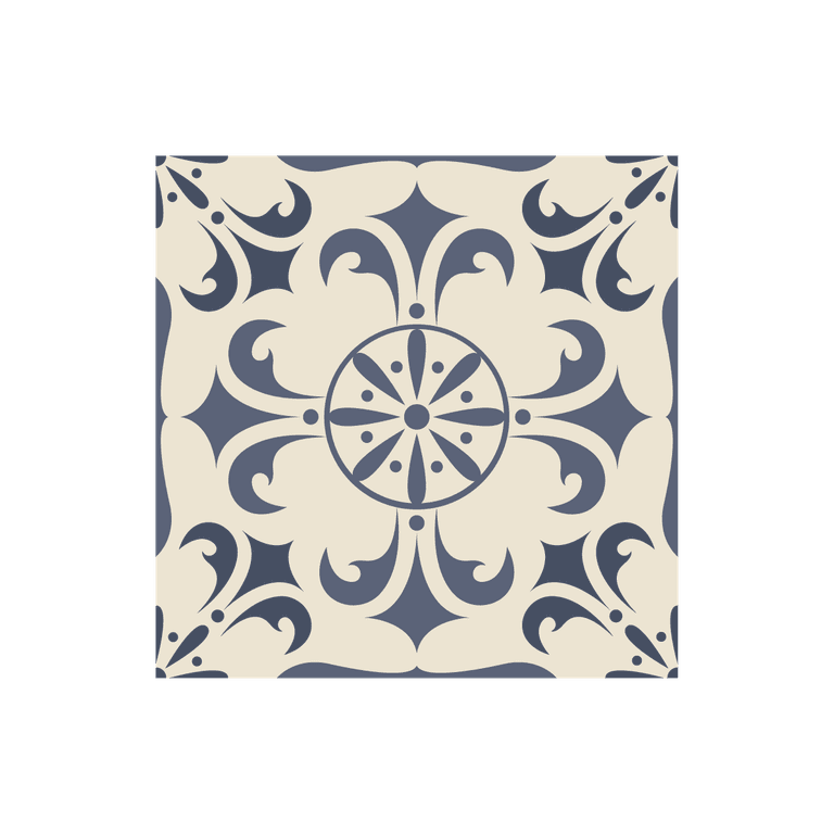 tile pattern template elegant retro symmetric shapes