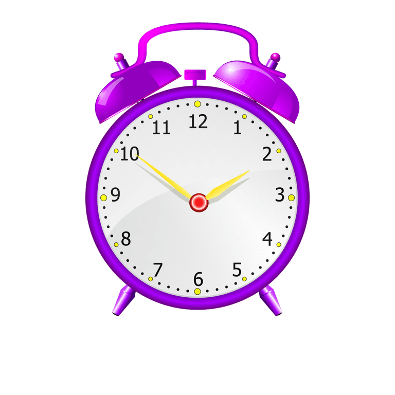 time to get up: vibrant purple alarm clock that brightens your mornings