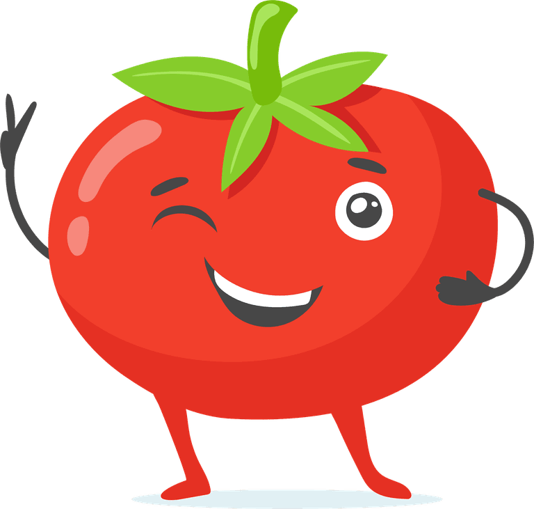 tomato multicolor cute vegetable mascots flat icon set for web 
