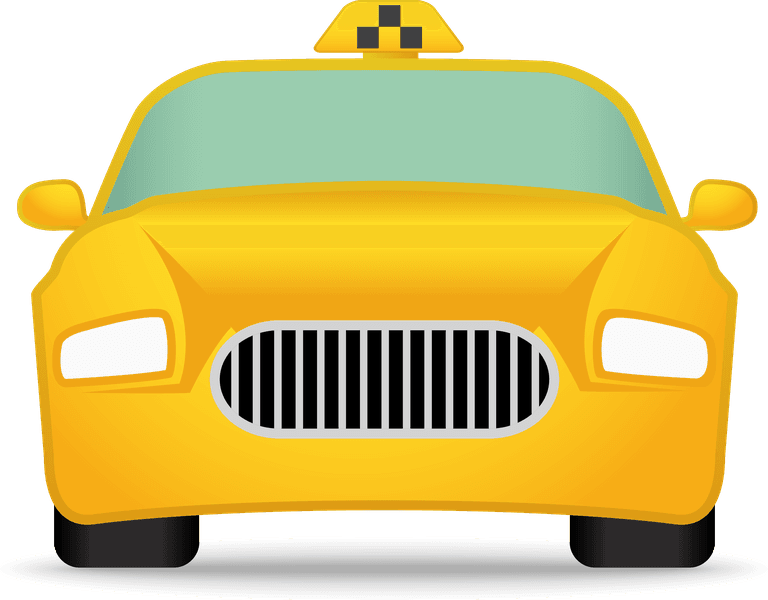 stylish taxi icon for urban travel in a lively tourist theme setting