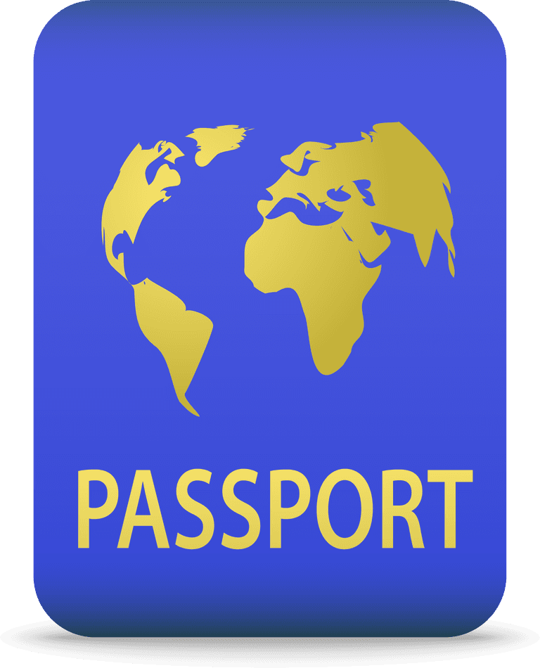 tourist theme icon vector with passport and world map for travel enthusiasts