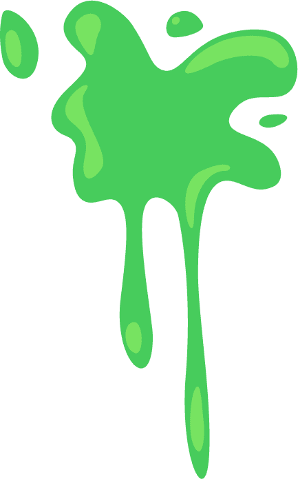 toxic various green slime flat