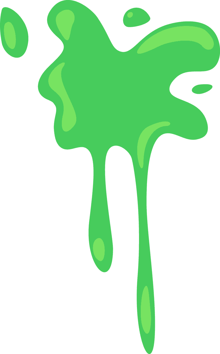 toxic various green slime flat illustration for creative backgrounds and spooky themes