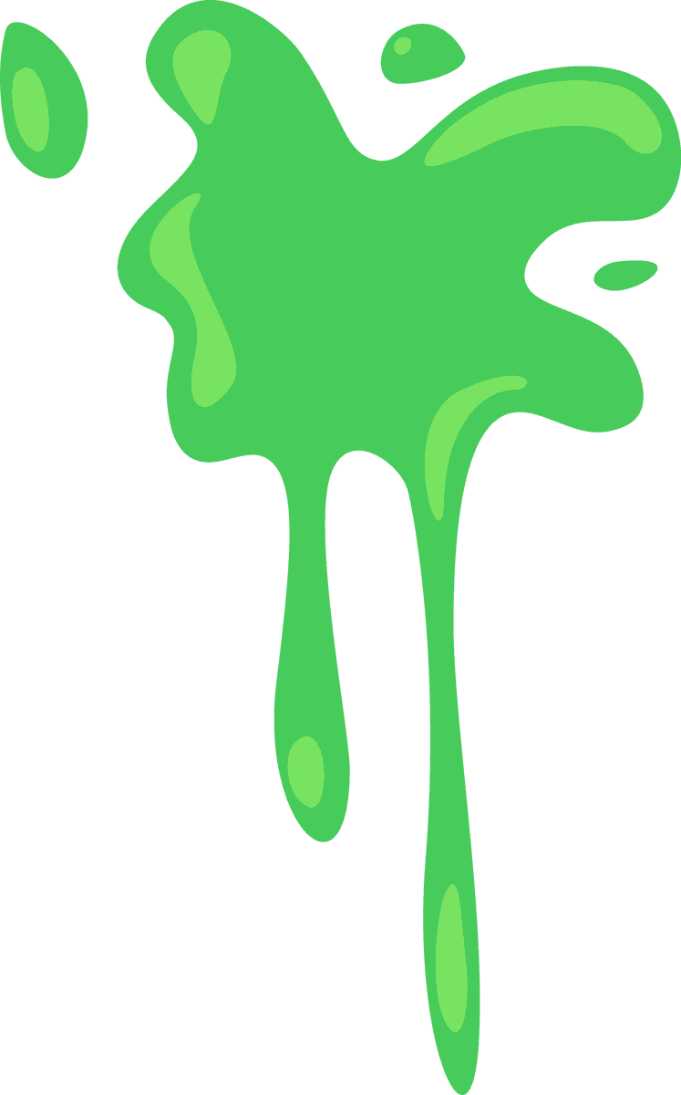 toxic various green slime flat