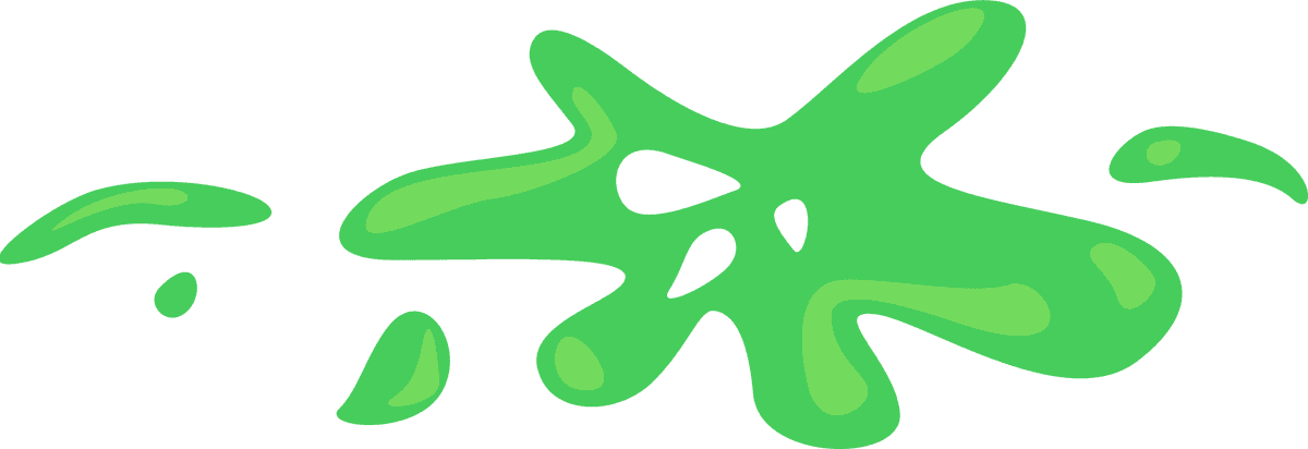 toxic various green slime flat illustration for playful and vibrant designs