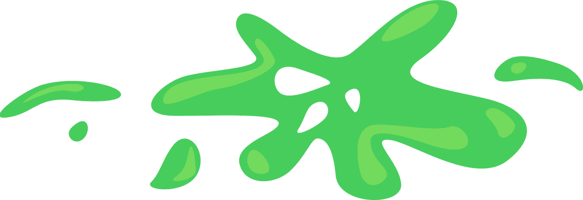 toxic various green slime flat