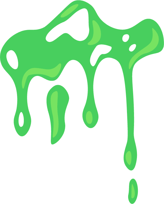 toxic various green slime flat