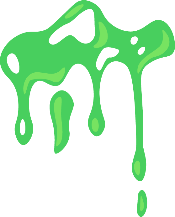 toxic various green slime flat