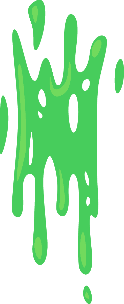 toxic various green slime flat perfect for game and cartoon themes