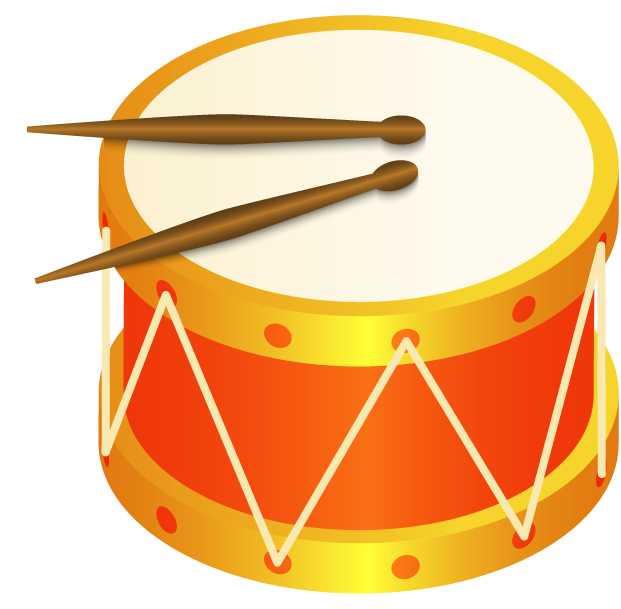 isometric kids toys isolated drum with bright colors and engaging design elements