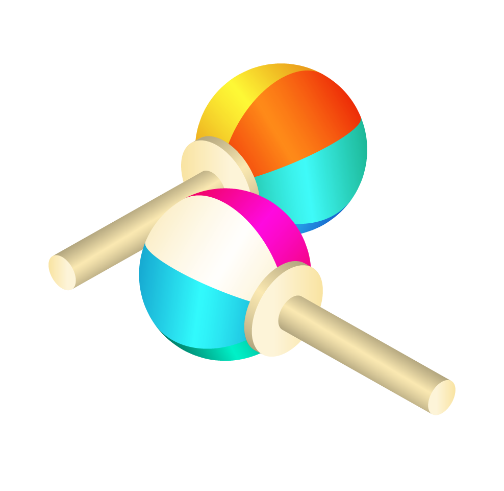 isometric kids toys isolated with colorful beach balls and playful appeal for fun activities