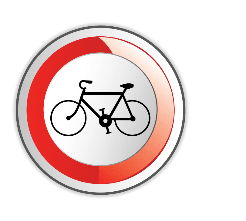 traffic signs traffic sign icons featuring bicycle prohibition for urban and road safety