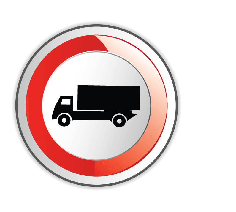 traffic signs traffic sign icons for regulating truck access on roads and highways