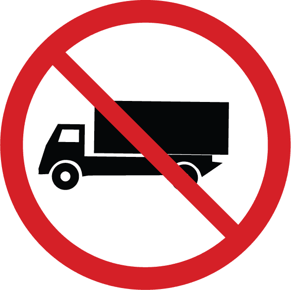 traffic signs traffic signs prohibiting trucks in residential areas for safety and convenience