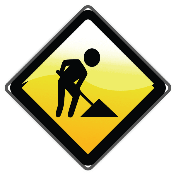 traffic signs traffic signs for construction zones with worker symbol on safety background