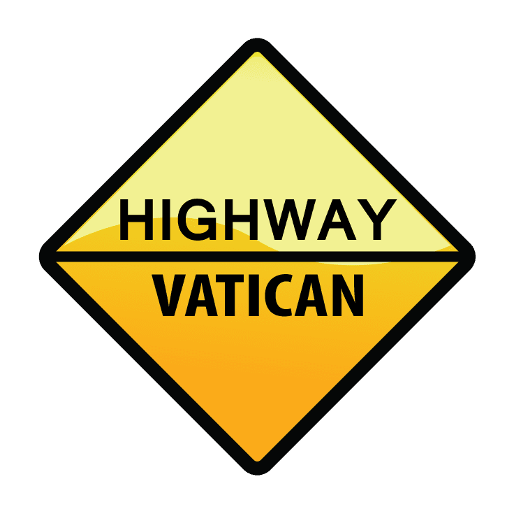 traffic signs traffic signs for highway vatican with bright colors and bold typography