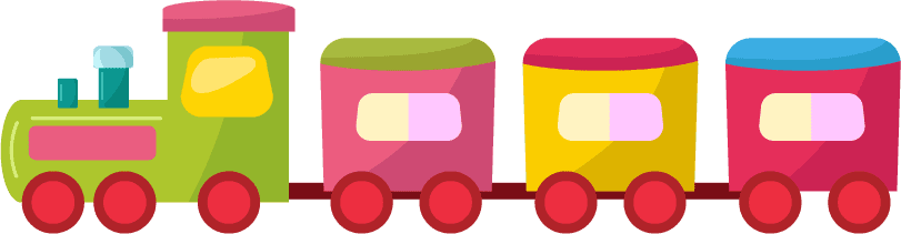 train toychildhood toys icons colorful modern shapes