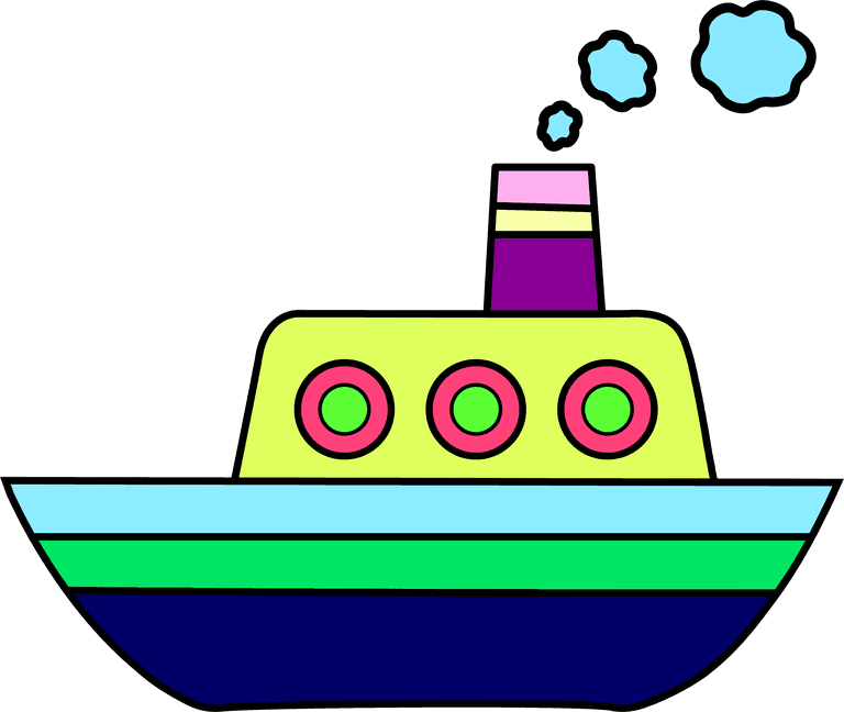 transport toy ships vector