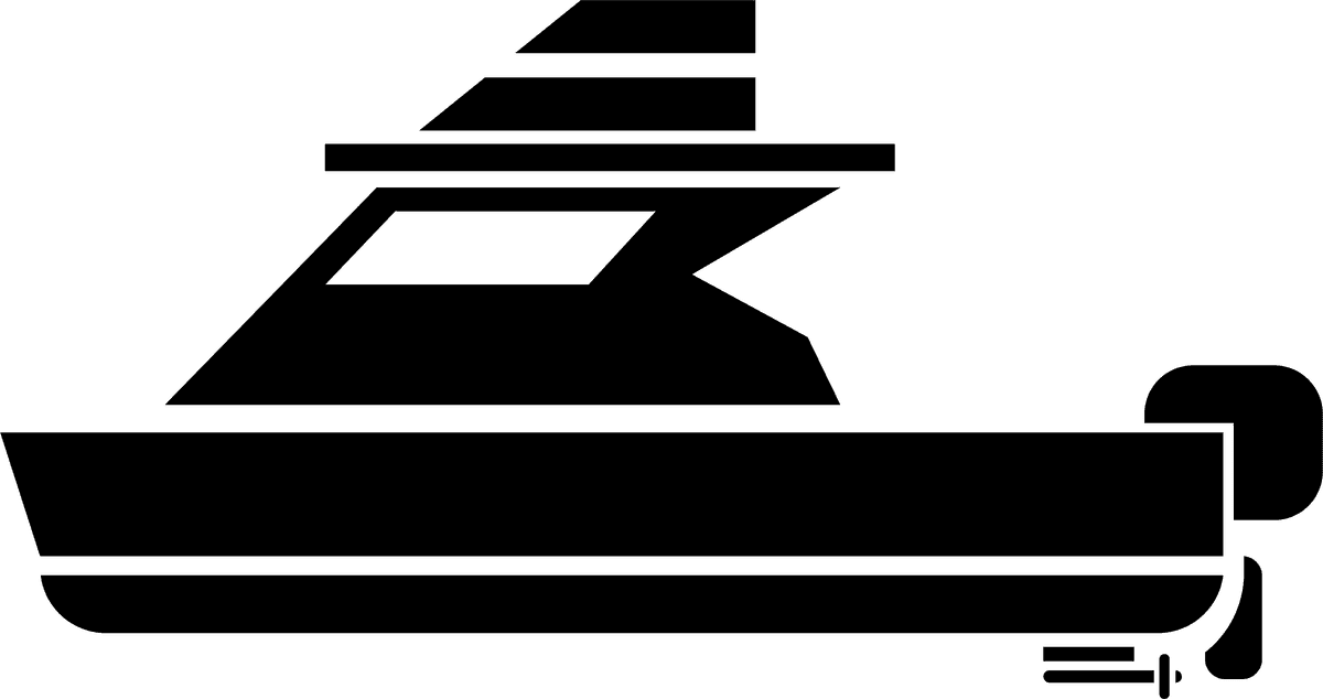 black water transportation icons for navigation and logistics in modern design