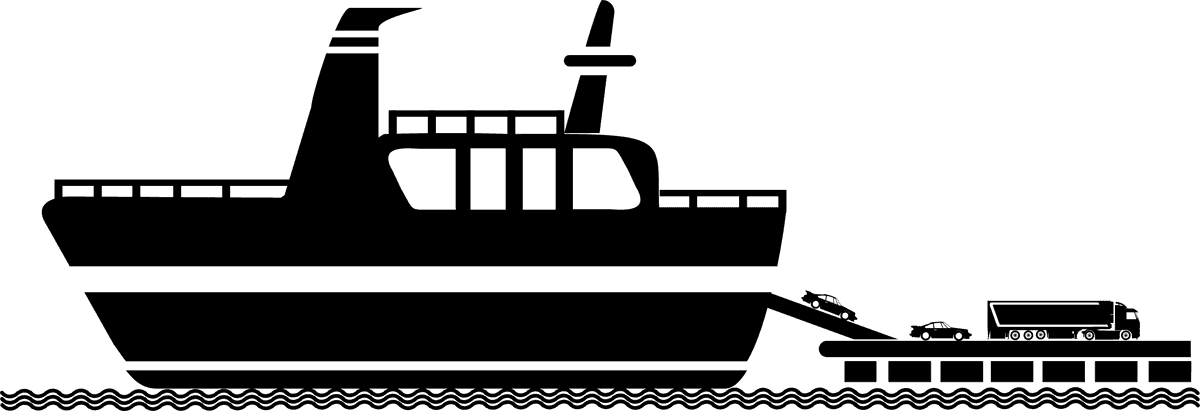 black water transportation icons