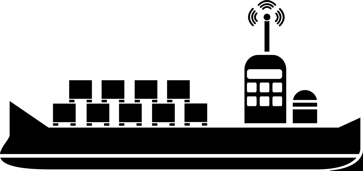 black water transportation icons for efficient maritime navigation and logistics support