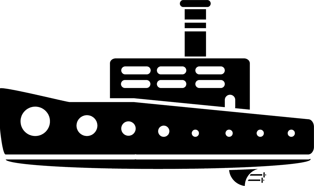black water transportation icons for efficient logistics and delivery on aquatic routes