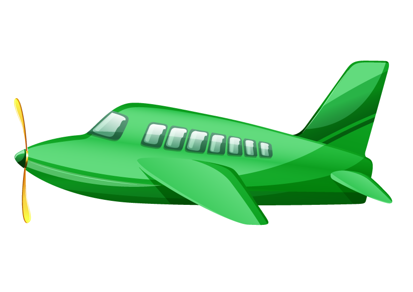 transportation vehicle kids style illustration of a playful green airplane for fun journeys