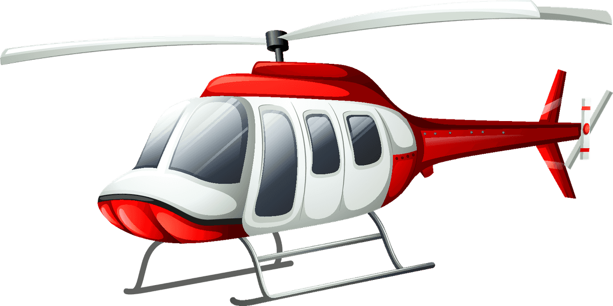 transportation vehicle kids style illustration featuring a colorful helicopter fly zone