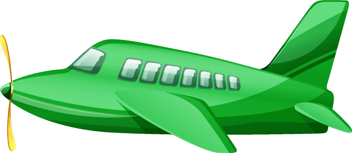 transportation vehicle kids style illustration featuring a cheerful green airplane for playful adventures