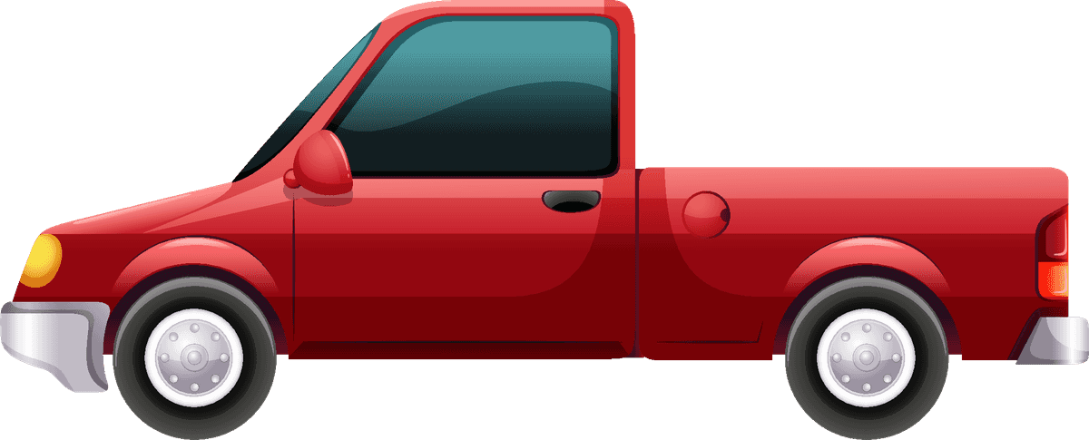 transportation vehicle kids style illustration featuring a cute red pickup truck for playful adventures