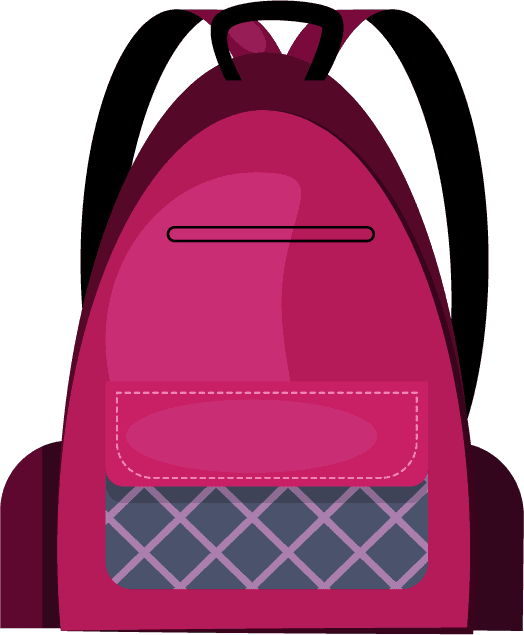 backpacks, luggage and travel accessories illustration