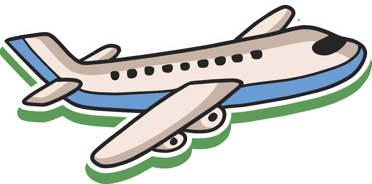 travel holiday element concept featuring a playful airplane for vacation planning