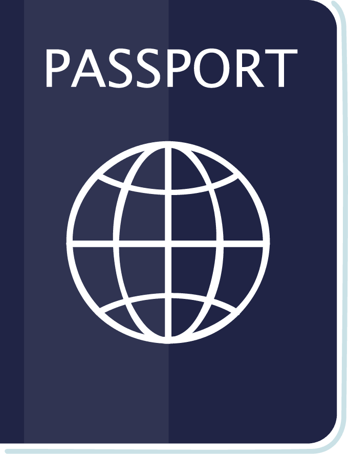 travel infographic elements illustration featuring a passport and global connectivity icons