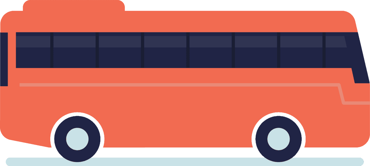 travel infographic elements illustration featuring a modern bus for transportation planning