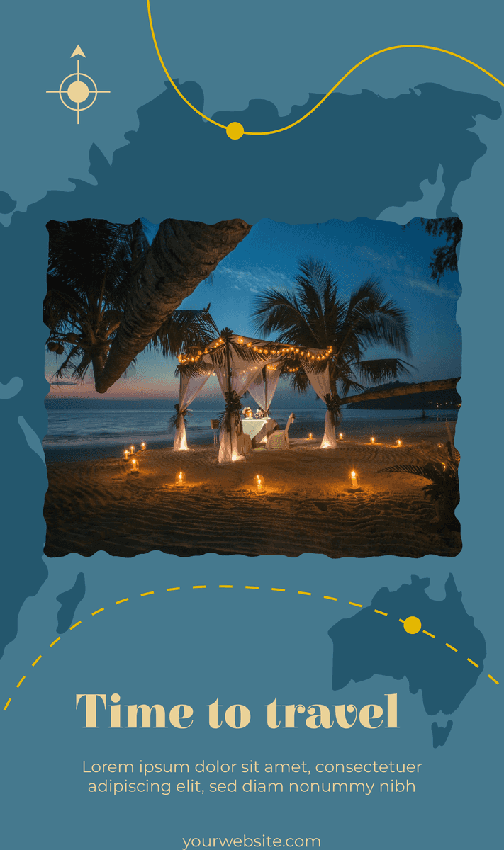 travel promotion instagram real template for enchanting beach getaway experiences
