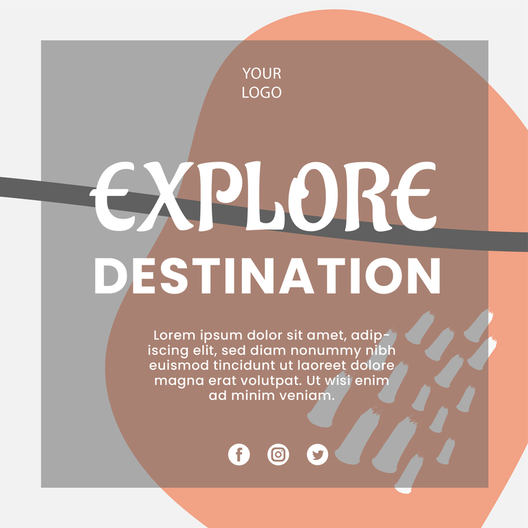 eye-catching travel promotion instagram post template for stylish destinations and adventures