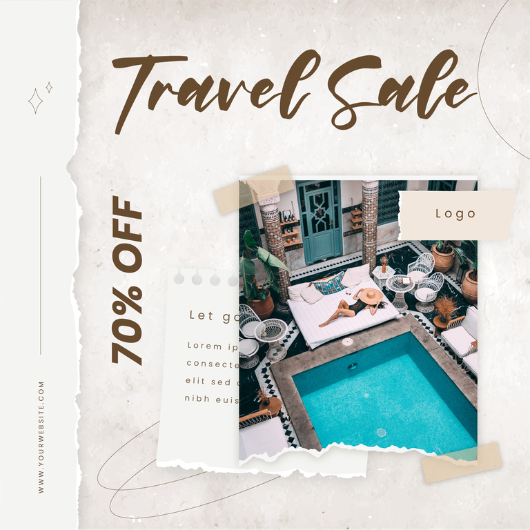 summer tour and vacation promotion and sale Instagram social media post template