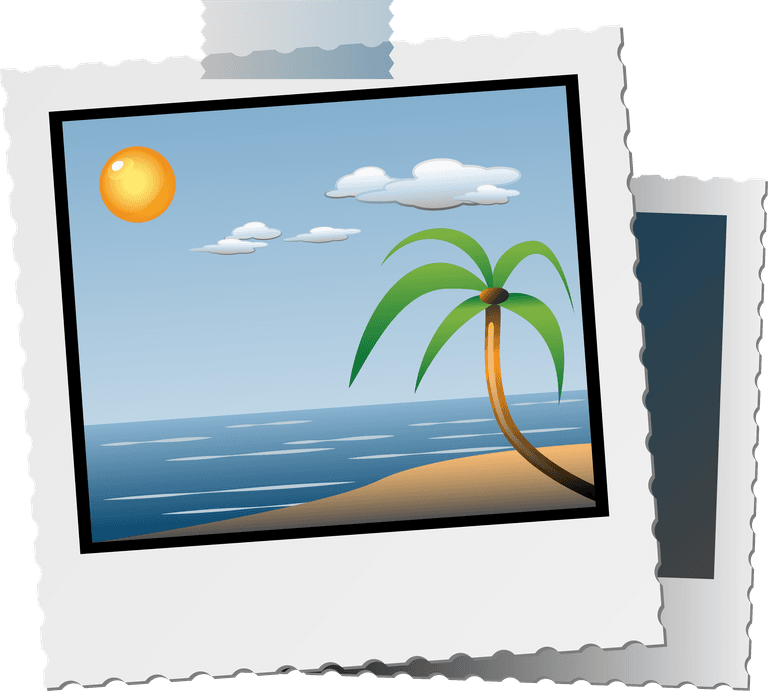 sunny beach scene travel travel icon vector for holiday planners and tourists