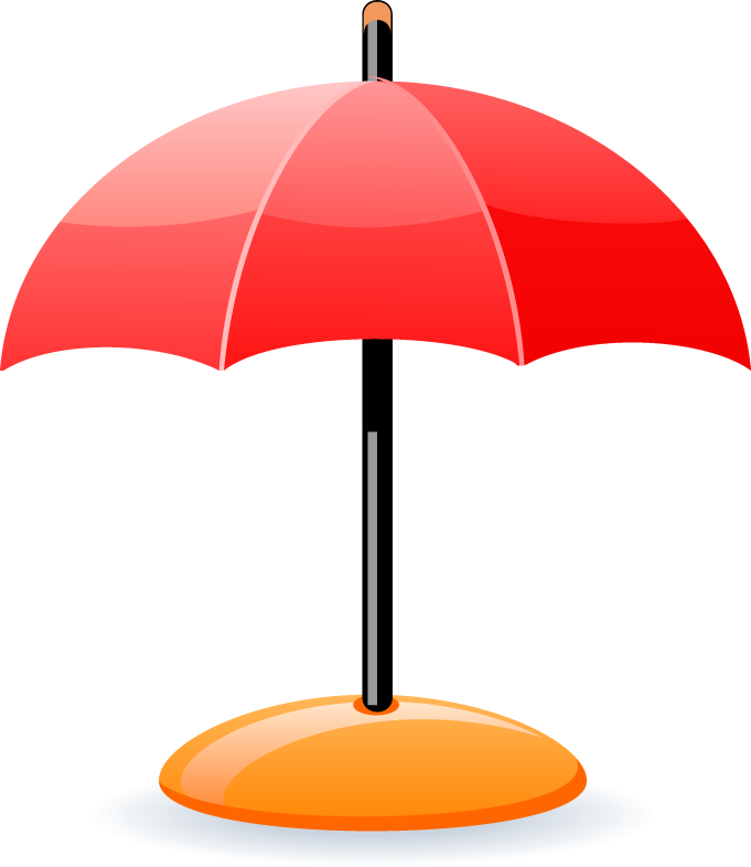 travel and food icons collections featuring vibrant umbrellas for sunny days and outdoor dining