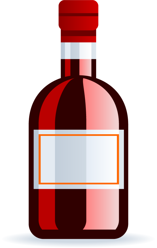 travel and food icons collections for culinary adventures with bottles and beverages
