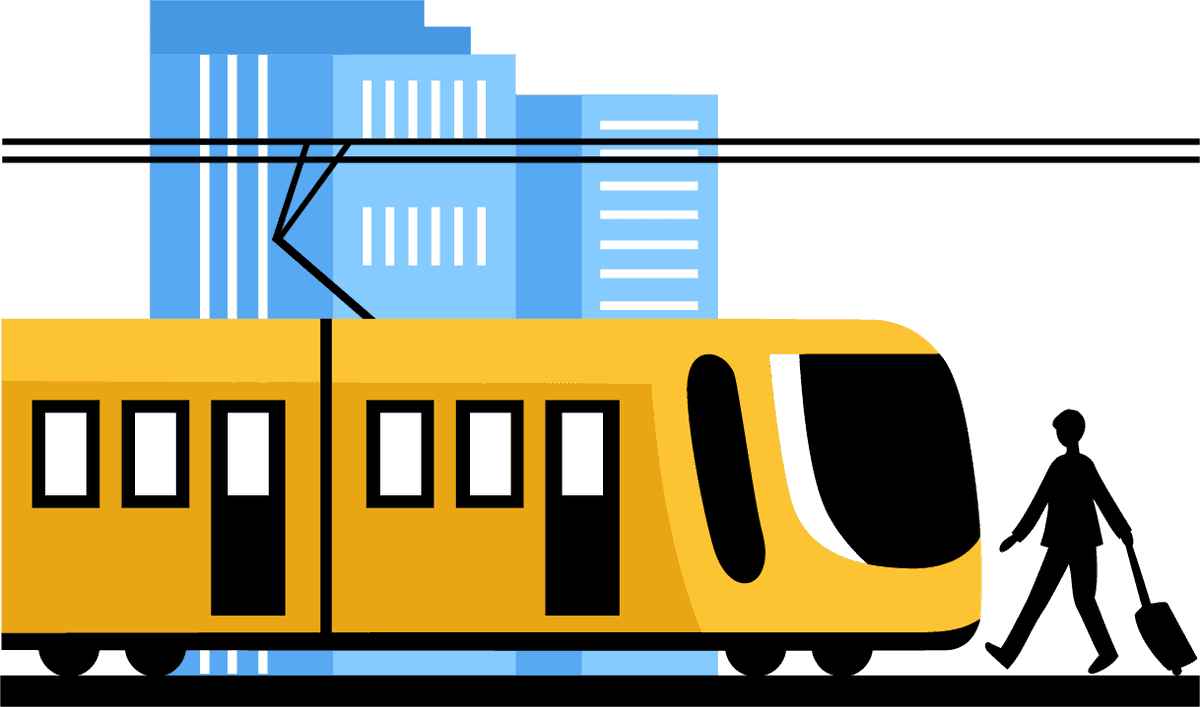 traveling people isolated decorative icons for urban exploration and commuting scenarios