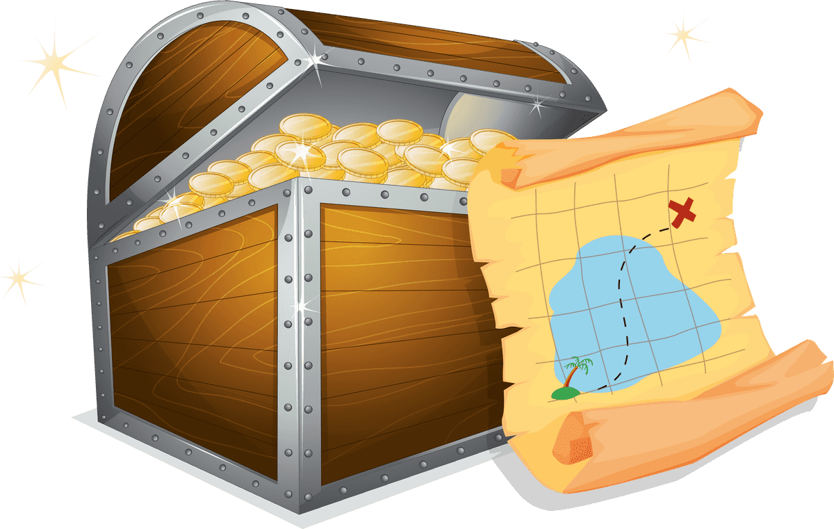 treasure chest cartoon pirate vectors set